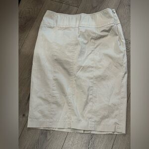 Willi Smith Cream Pencil Skirt